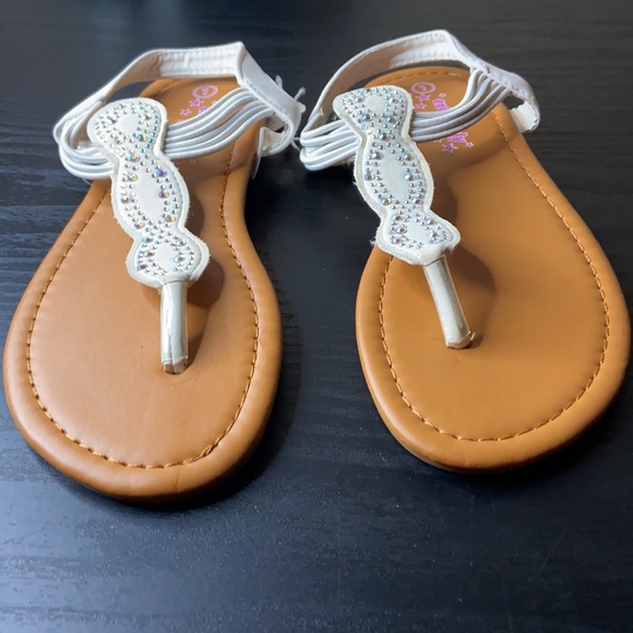 White Rhinestones Sandals - Picture 2 of 3